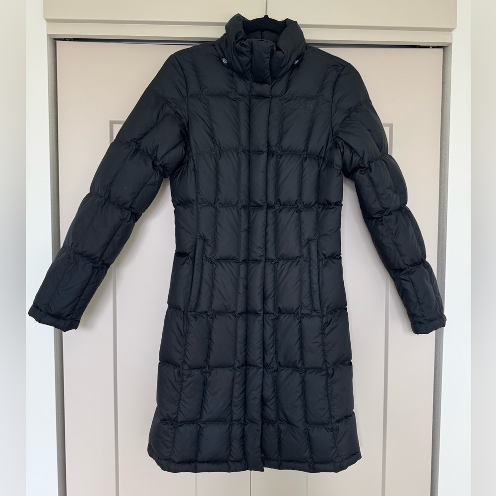 The North Face Black Puffer Jacket with High Collar